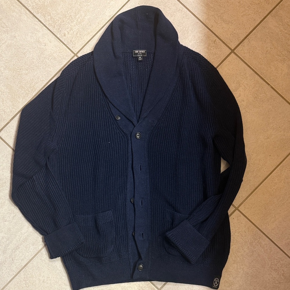 Todd Snyder Men's Cotton/Linen Cardigan Sweater